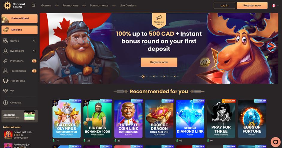 National casino hero bonus