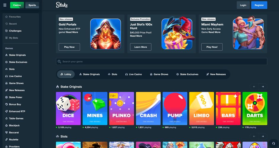 Stake casino bonus overview